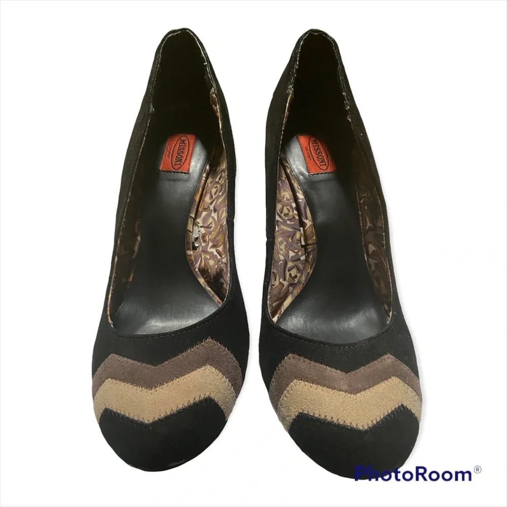 Missoni for Target Zig Zag Suede Heels size 6.5 Y2K - Picture 2 of 7